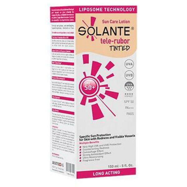 Solante Tele-Rubor Tinted SPF50+ Renkli Güneş Koruyucu Losyon 150ml | Hassas Ciltlere Özel