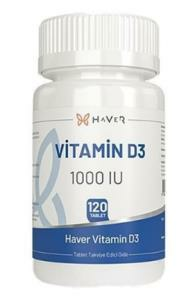 Haver Vitamin D3 1000IU 120 Tablet