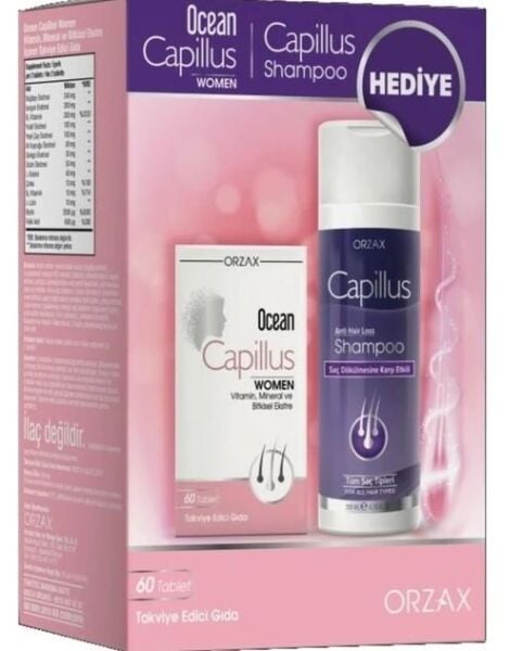 Orzax Ocean Capillus Women 60 Tablet Şampuan Hediyeli