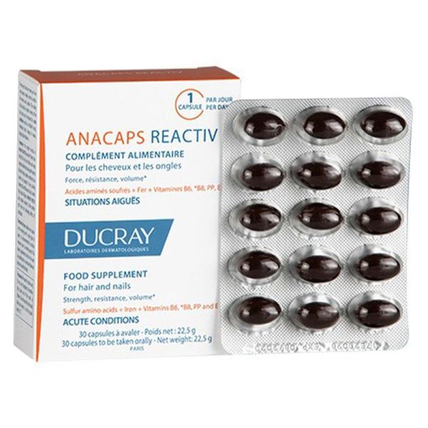 Ducray Anacaps Reactiv 30 Kapsül | Saç ve Tırnak Koruyucu Takviye Gıda