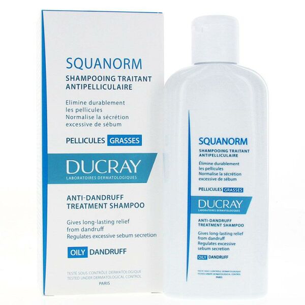 Ducray Squanorm Shampooing 200ml | Yağlı Saçlar İçin Kepek Karşıtı Şampuan