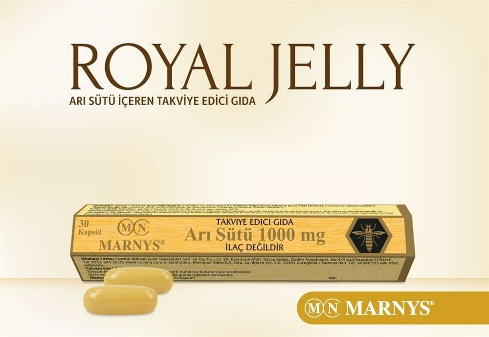 Marnys Arı Sütü 1000mg 30 Kapsül | Royal Jelly