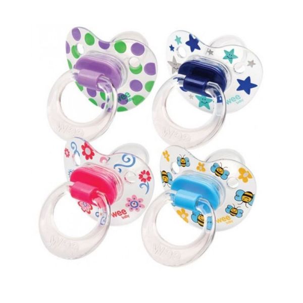 Wee Baby Şeffaf Desenli Damaklı Emzik 837 No: 2