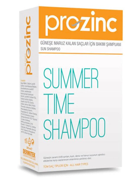 Prozinc Summer Time Shampoo 300ml | Güneşe Maruz Kalan Saçlara Özel Onarıcı Şampuan