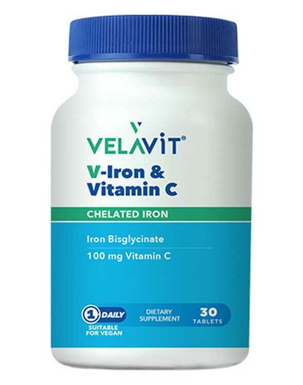 Velavit V-Iron & Vitamin C 30 Tablet
