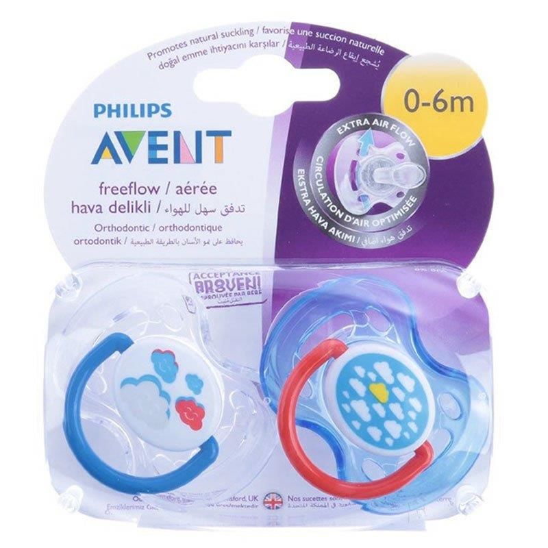 Philips Avent Yalancı Emzik Freeflow Hava Delikli Erkek | 0-6 Ay, 2 Adet