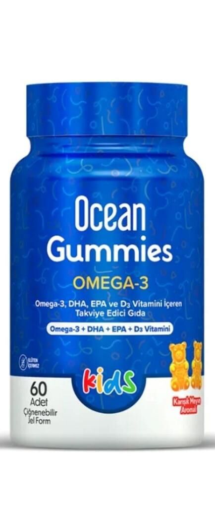 Orzax Ocean Gummies Omega-3 60 Çiğnenebilir Jel Form