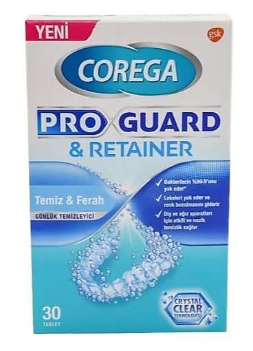 Corega Proguard & Retainer 30'lu Protez Temizleme Tableti aneli