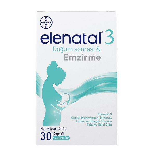 Elenatal 3 Multivitamin Multimineral Omega-3 30 Kapsül