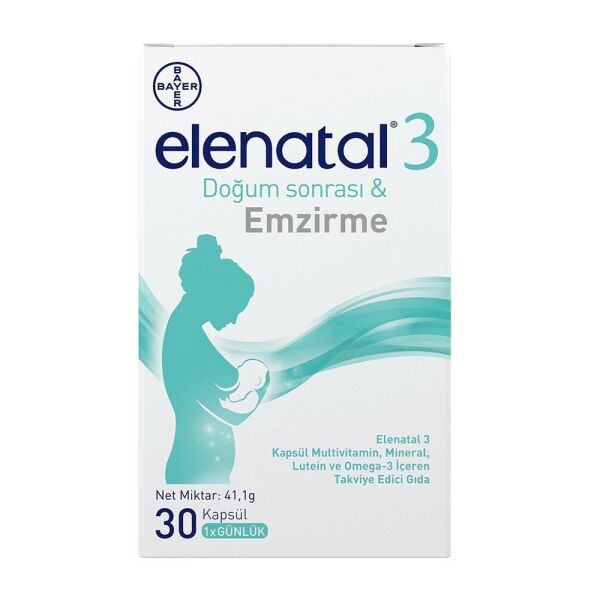 Elenatal 3 Multivitamin Multimineral Omega-3 30 Kapsül