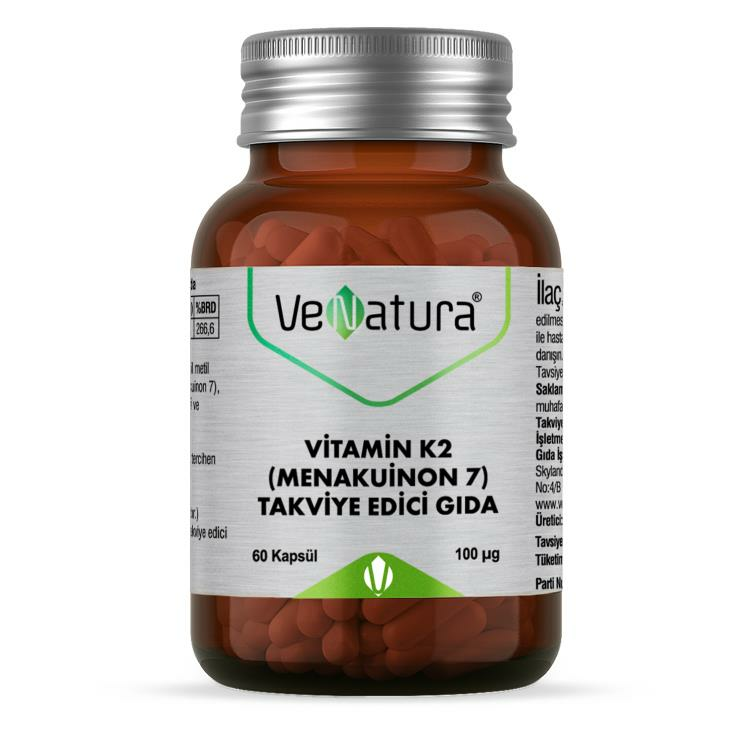 Venatura Vitamin K2 (Menakuinon 7) 100mcg 60 Kapsül