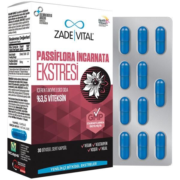 Zade Vital Passiflora Ekstresi 30 Bitkisel Kapsül