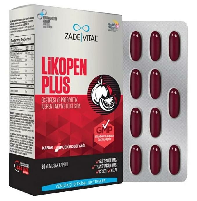 Zade Vital Likopen Plus 30 Kapsül 500 mg