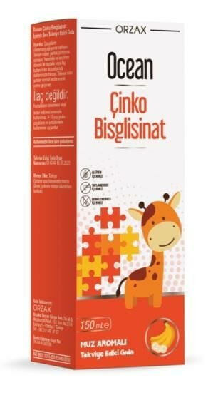 Orzax Ocean Çinko Bisglisinat 150 ml Muz Aromalı