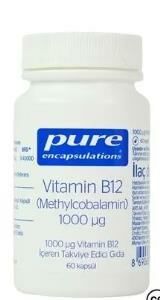 Pure Encapsulations Vitamin B12 1000mcg 30 Kapsül