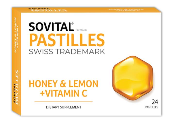 Sovital Honey&Lemon + Vitamin C 24 Pastil