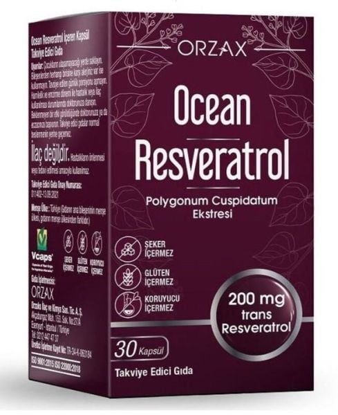 Orzax Ocean Resveratrol 30 Kapsül