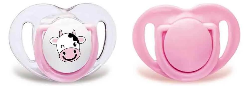Mamajoo Yalancı Emzik 12 Ay+ Pembe İnek Desenli Ortodontik | 2 Adet
