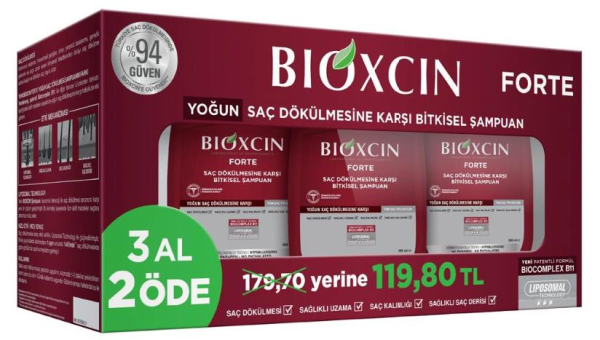 Bioxcin Forte Tüm Saç Tiplerine Özel Şampuan 300ml | 3 Al 2 Öde