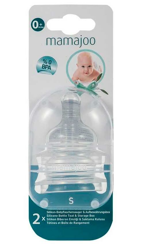 Mamajoo Silikon Biberon Emziği S 0 Ay+ %0 BPA | 2 Adet