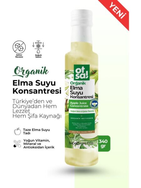 Otsa Organik Elma Suyu 340 g