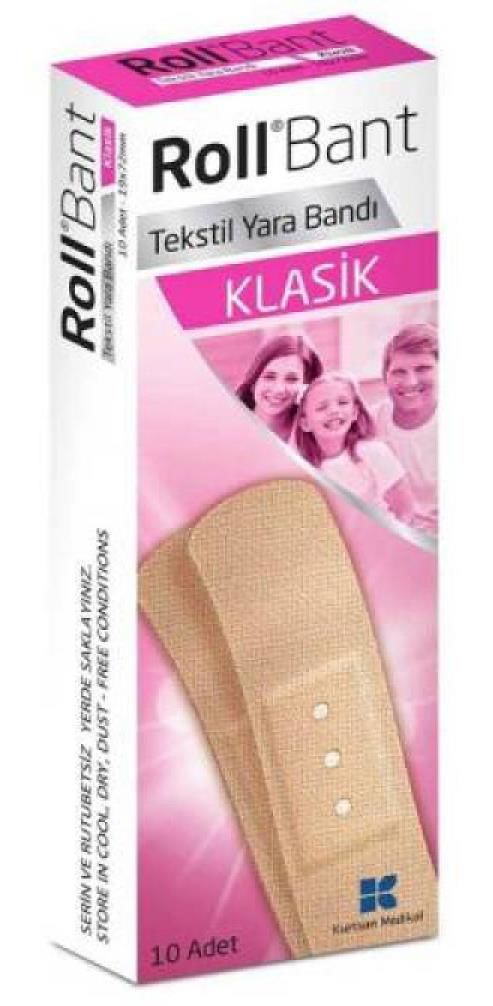 Roll Bant Tekstil Yara Bandı Klasik 10 Adet