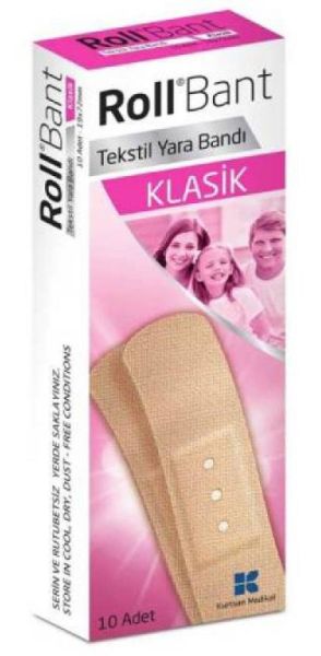 Roll Bant Tekstil Yara Bandı Klasik 10 Adet