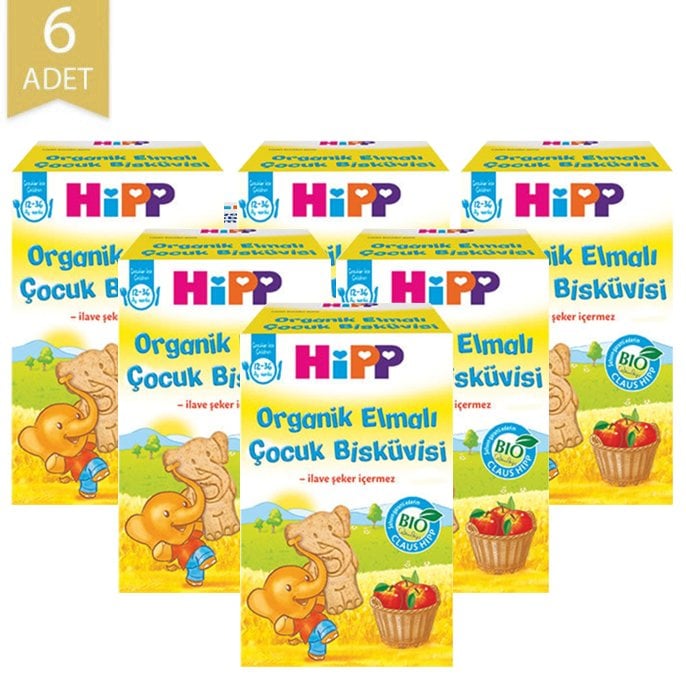 Hipp Organik Çocuk Bisküvisi 150gr Elmalı | 6 Adet