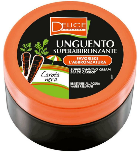 Delice Solaire Unguento Superabbronzante Krem 150ml | Bronzlaştırıcı Siyah Havuç Kremi