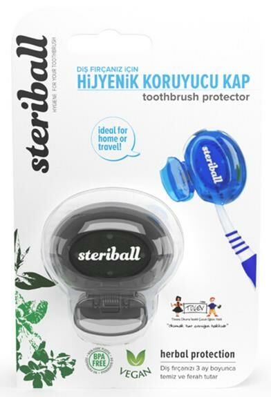 Steriball Diş Fırçası Koruma Kabı - Toothbrush Protector | Siyah