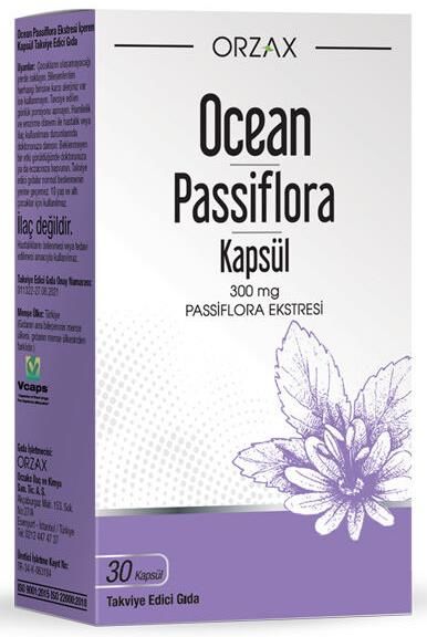 Orzax Ocean Passiflora 300mg 30 Kapsül
