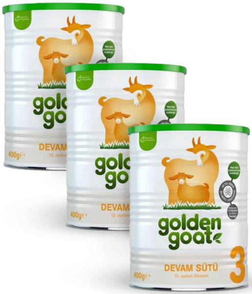 Golden Goat 3 400gr Keçi Sütlü | 12. Aydan İtibaren Devam Sütü x 3 Adet