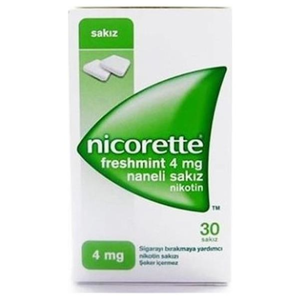 Nicorette Freshmint Naneli Nikotin Sakızı 4mg 30 Adet