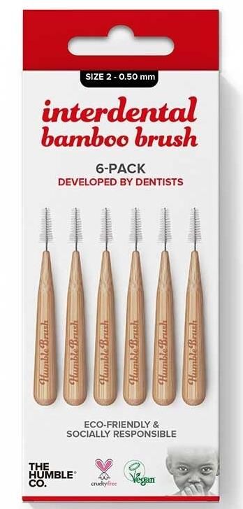 Humble Brush Interdental Bamboo Arayüz Fırçası 0.50mm 6 Adet | Size 2
