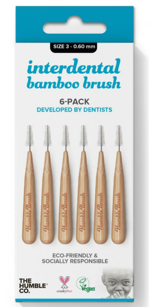 Humble Brush Interdental Bamboo Arayüz Fırçası 0.60mm 6 Adet | Size 3