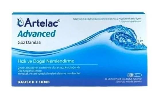 Bausch&Lomb Artelac Advanced Göz Damlası %0.2 0.5ml | 30 Flakon 3 Adet