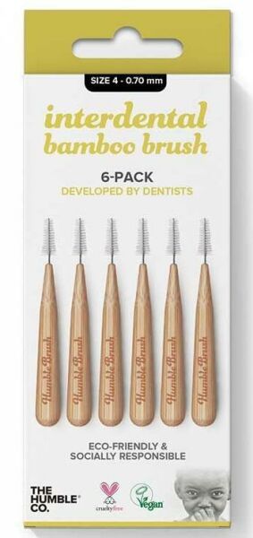 Humble Brush Interdental Bamboo Arayüz Fırçası 0.70mm 6 Adet | Size 4