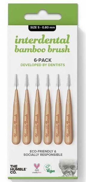 Humble Brush Interdental Bamboo Arayüz Fırçası 0.80mm 6 Adet | Size 5