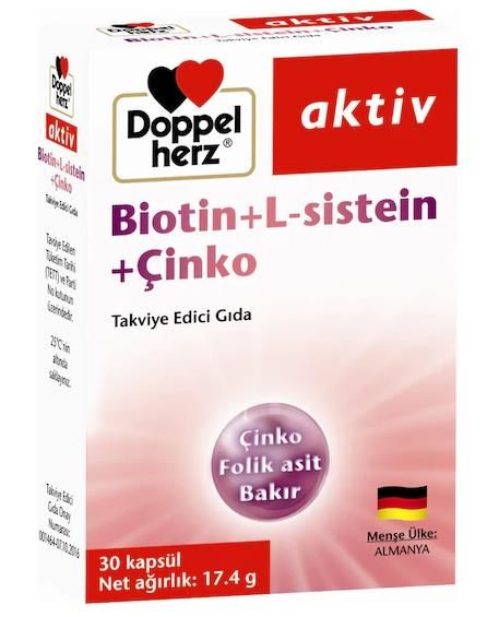 Doppelherz Aktiv Biotin L-Sistein Çinko 30 Kapsül