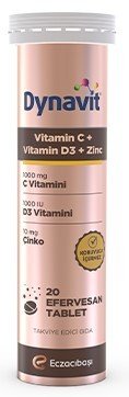 Dynavit Vitamin C Çinko Vitamin D 20 Efervesan Tablet