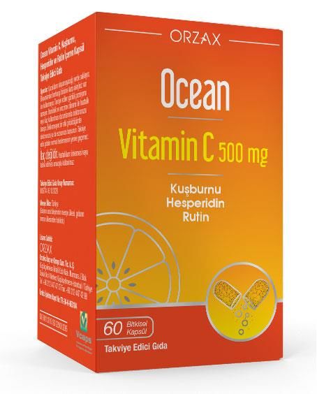 Orzax Ocean Vitamin C 500mg 60 Kapsül