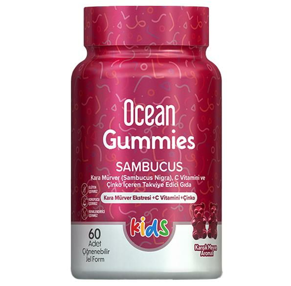 Orzax Ocean Gummies Sambucus Çiğnenebilir Jel Form 60 Adet