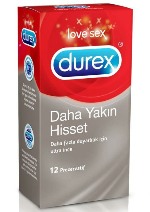 Durex Prezervatif Daha Yakın Hisset 12 Adet