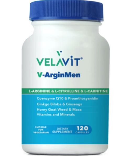 Velavit V-ArginMen 120 Kapsül | L-Arjinin L-Sitrulin  L-Karnitin