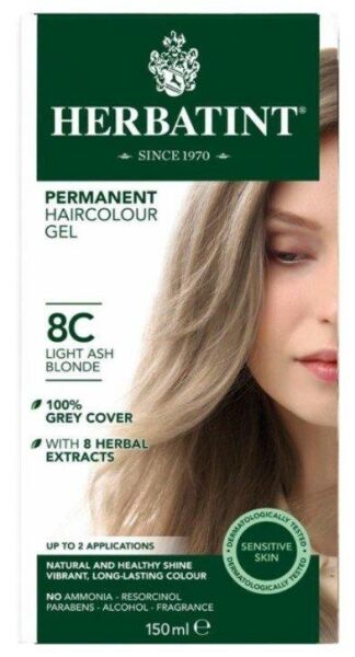 Herbatint 8C Light Ash Blonde Hair Color | Açık Küllü Sarı Saç Boyası