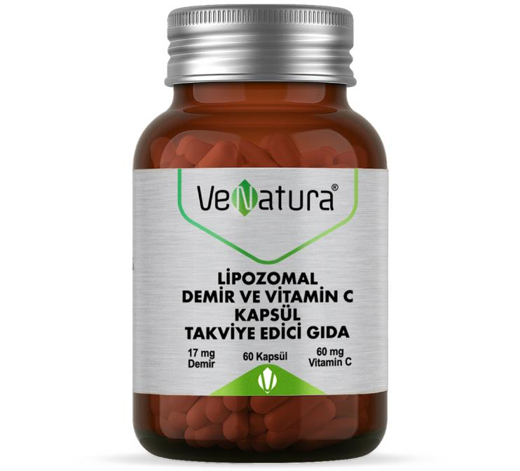 Venatura Lipozomal Demir ve Vitamin C 60 Kapsül