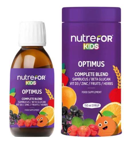 Nutrefor Optimus Complete Blend Şurup 150ml | Kara Mürver Beta Glukan D3 Vitamini