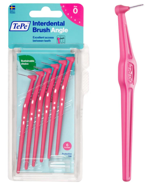 Tepe Angle Arayüz Fırçası Pembe 0,40 mm 6'lı Paket