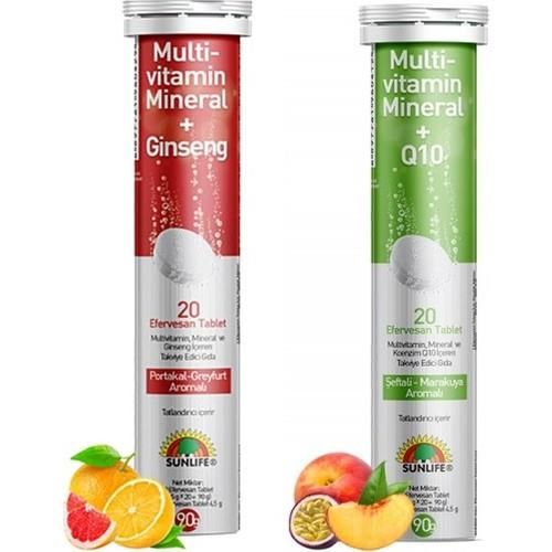 Sunlife Multivitamin Destek Seti | Multivitamin Ginseng - Q10