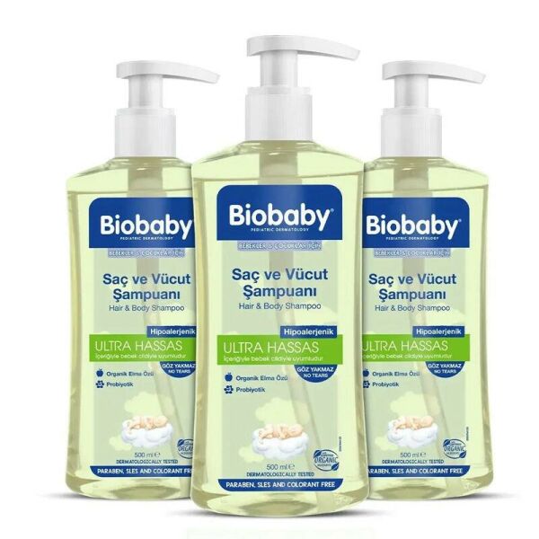 Biobaby Bebek Şampuanı 500ml Avantajlı Paket | 3 Al 2 Öde